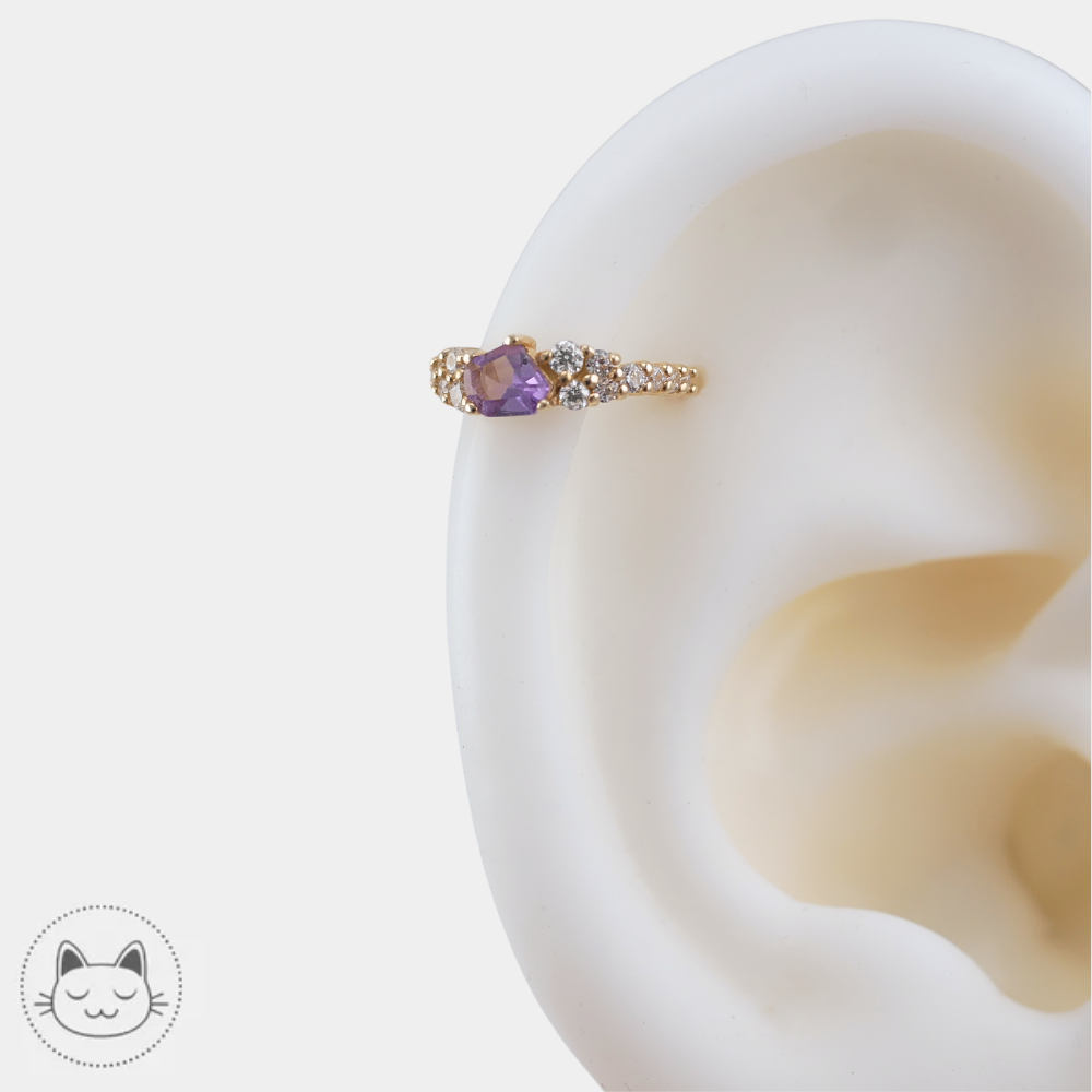 Bijou Buddha Jewelry Inspiration avec améthyste et zircons blancs