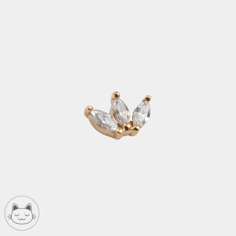 Buddha Jewelry Mini Moet en or jaune 14K avec cristaux Swarovski