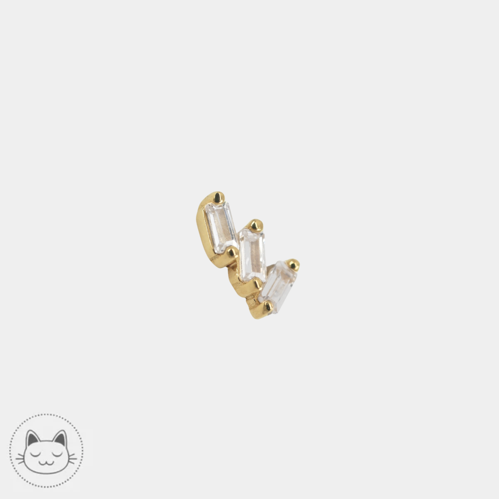 Bijou de piercing Staxx Buddha Jewelry avec zircons blancs