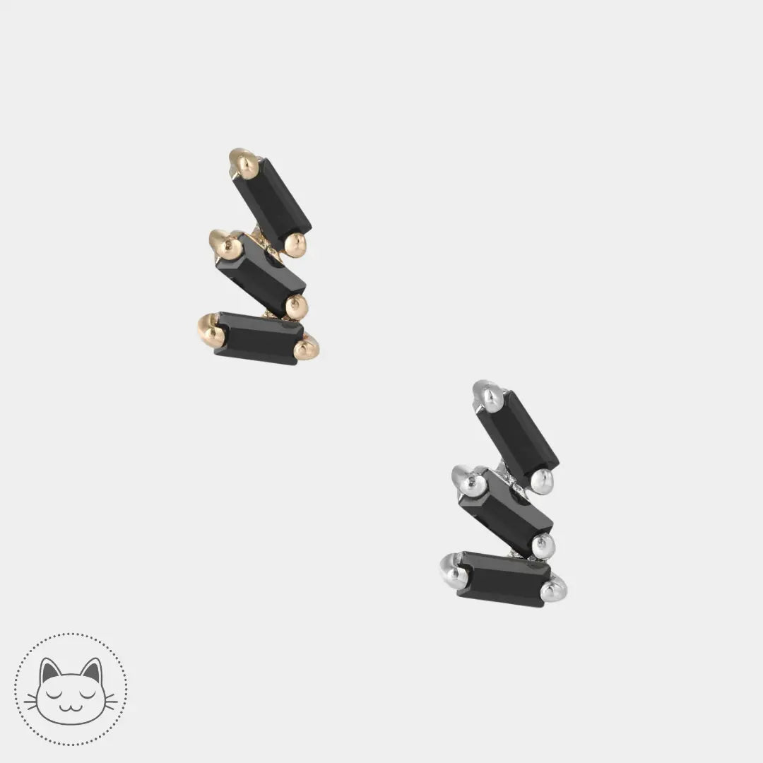 Bijou Buddha Jewelry Staxx en or 14 carats avec spinelles noires