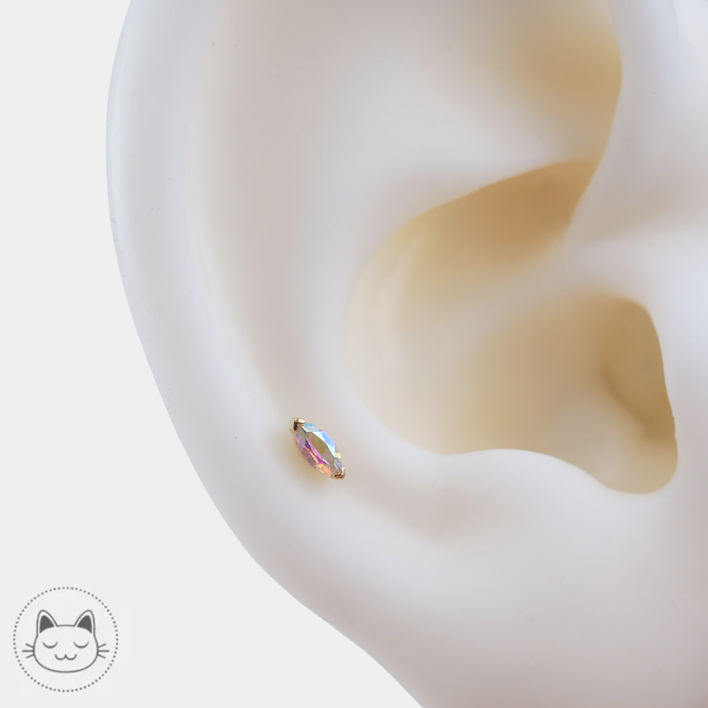 Bijou de piercing Zuri Buddha Jewelry avec Mystique Topaze