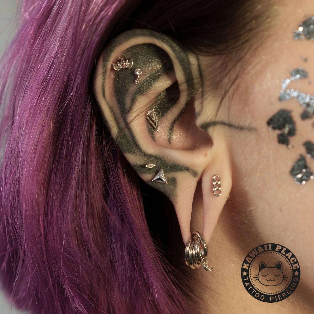 Bijou de piercing CBGB Buddha Jewelry en or 14 carats