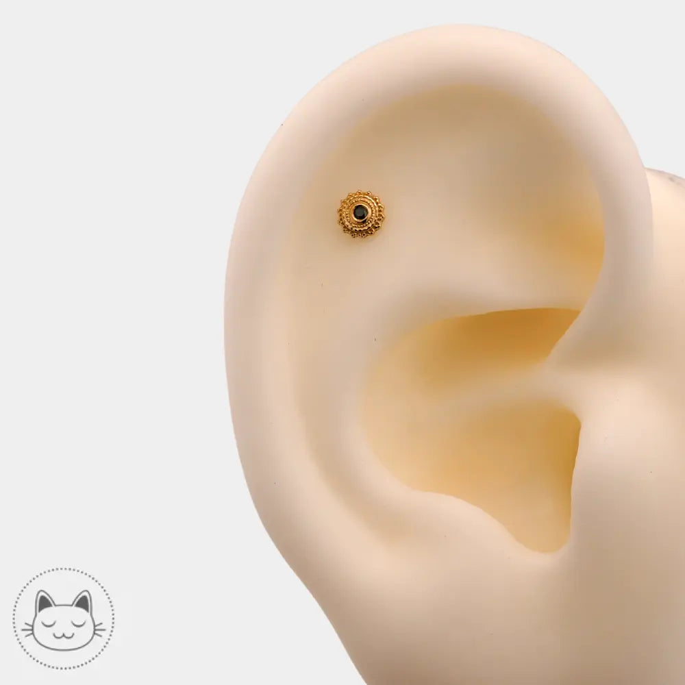 BVLA Afghan or jaune onyx 4 mm pour piercing