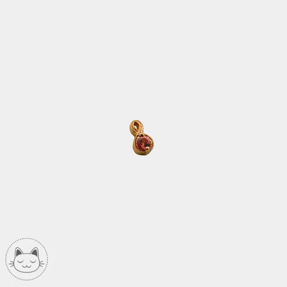 Bijou de piercing Naga Celestia en or 14 carats serti de saphir rose