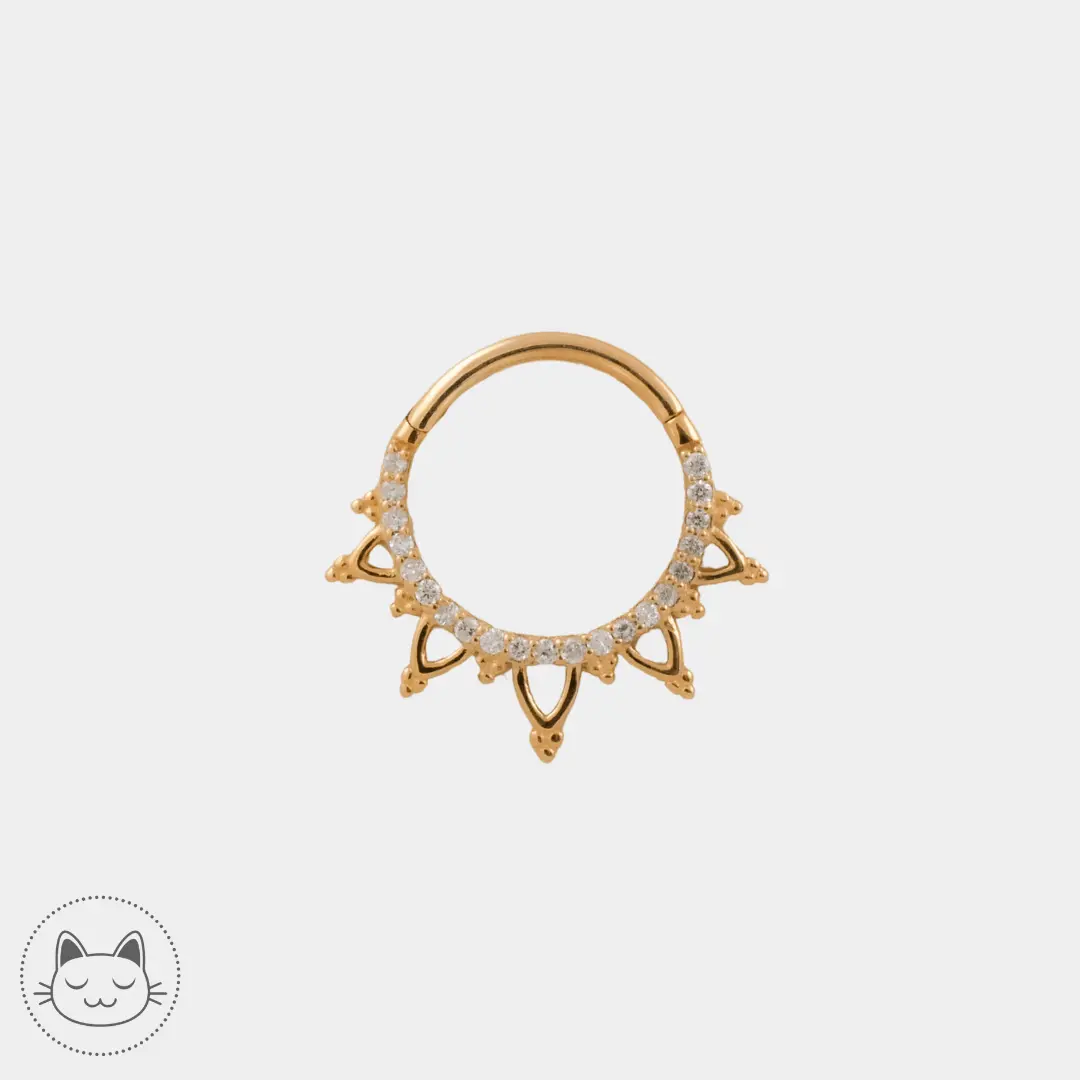 Naga Jewelry - Cathedral - Or jaune et Diamants blancs - Kawaii Place piercing