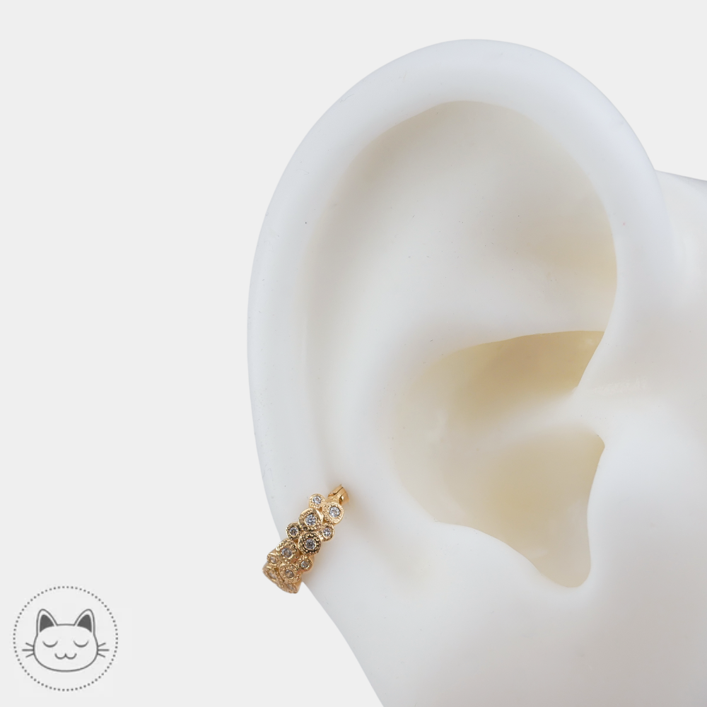 Buddha Jewelry Opulent clicker 1,2 mm x 8 mm en or jaune
