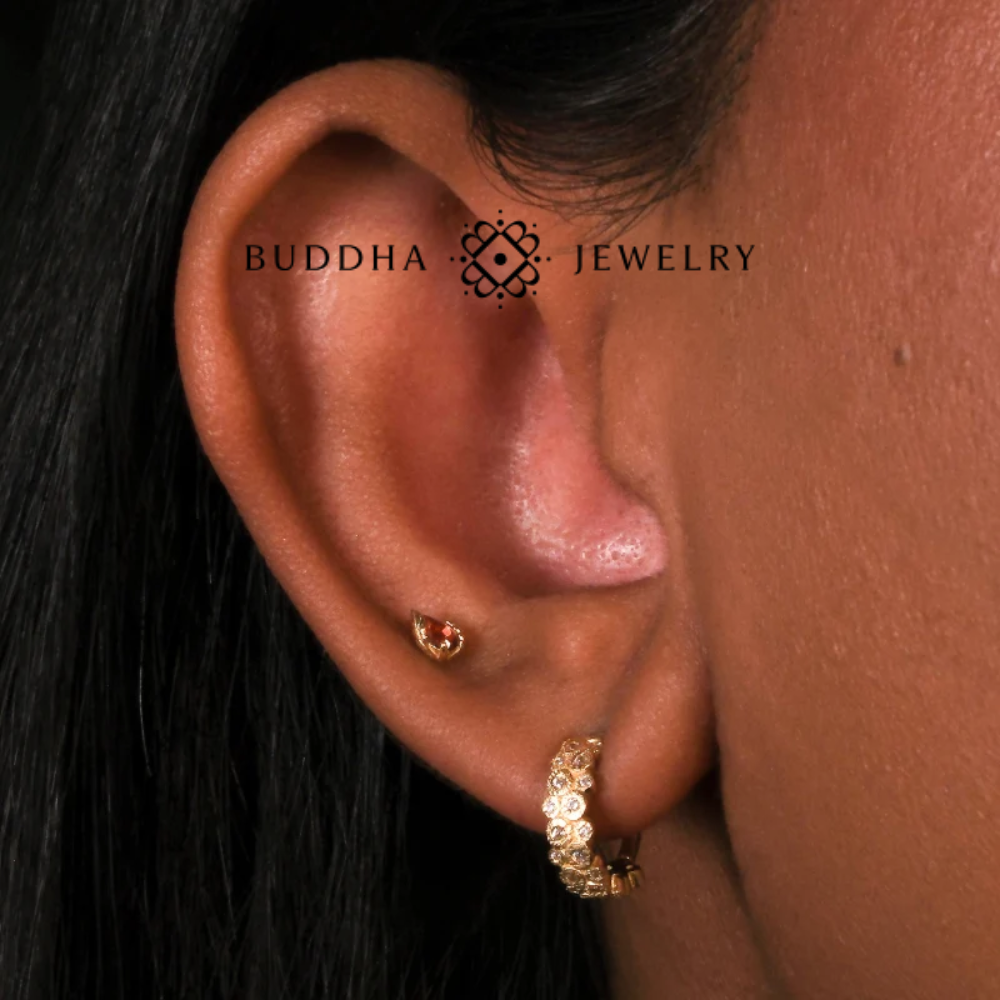 Buddha Jewelry Opulent Swarovskis clicker en 1,2 mm x 8 mm