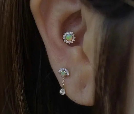 Buddha Jewelry - Concorde Chain - Zircon blanc Kawaii Place piercing