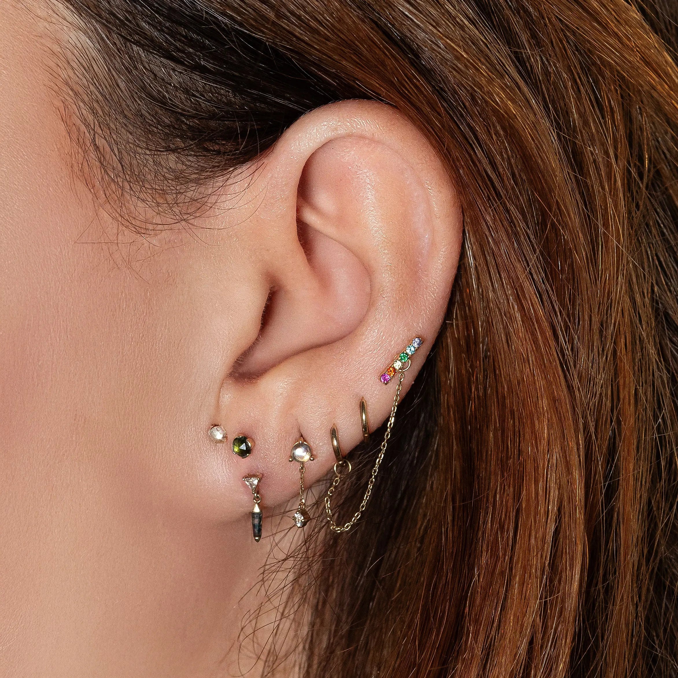 Buddha Jewelry - Peekaboo - Tourmaline verte sablée Kawaii Place piercing