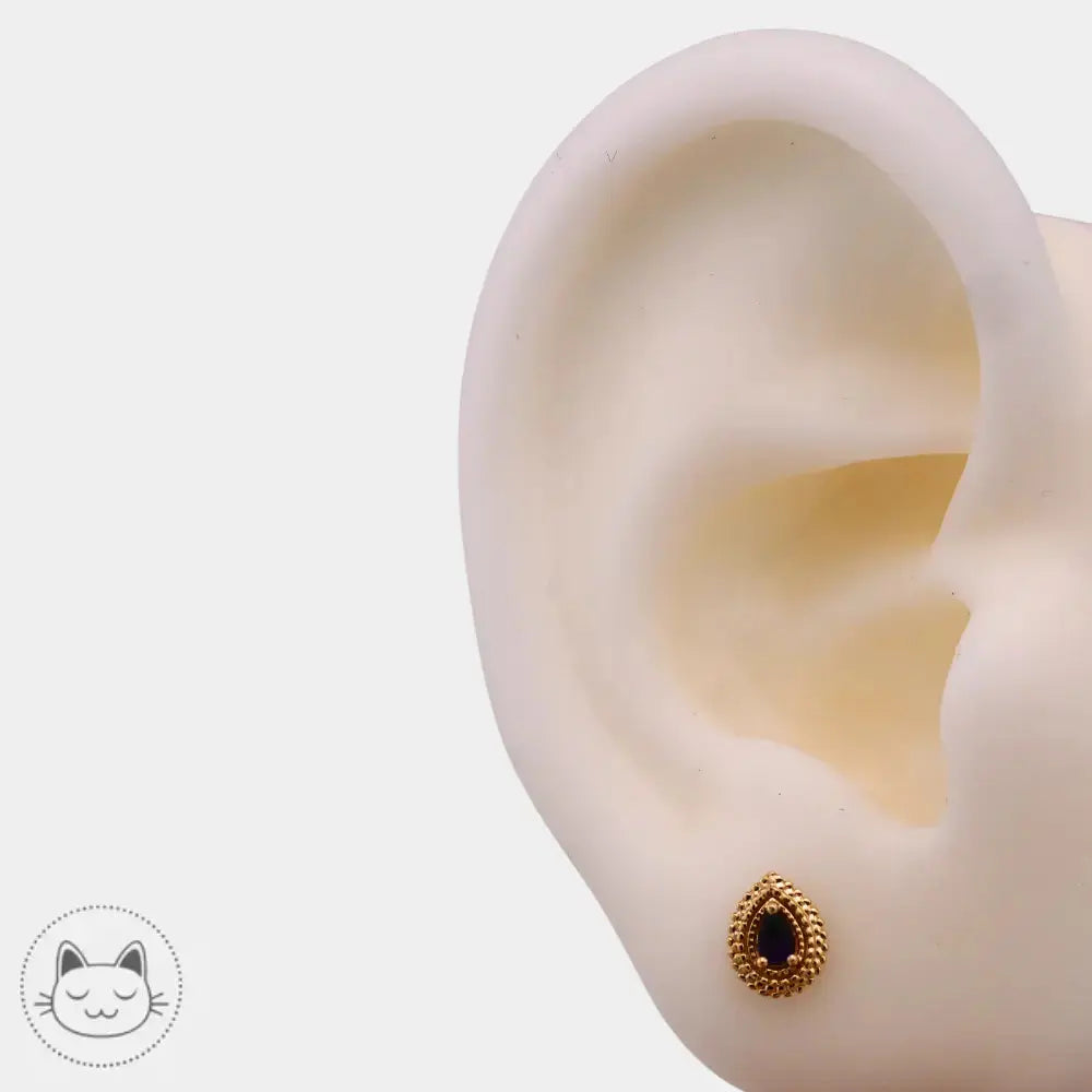 BVLA Afghan Pear améthyste sombre 14k