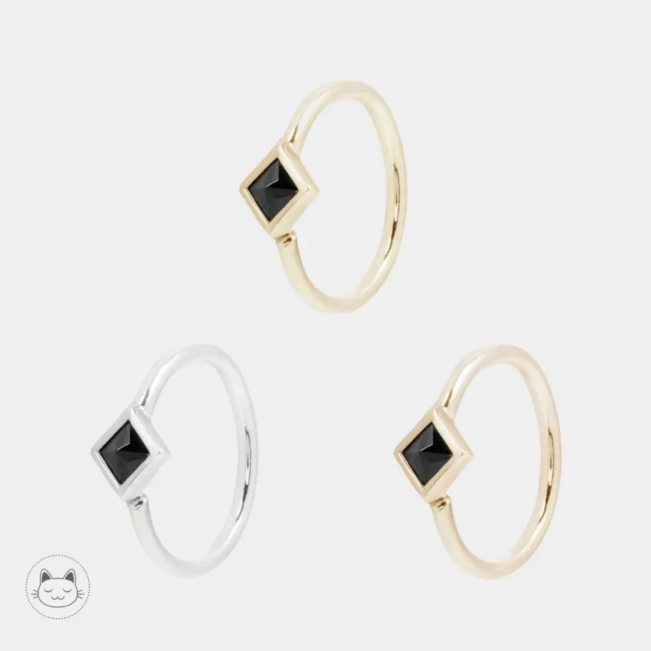 Buddha Jewelry - Mae - Spinelle noire - Kawaii Place piercing