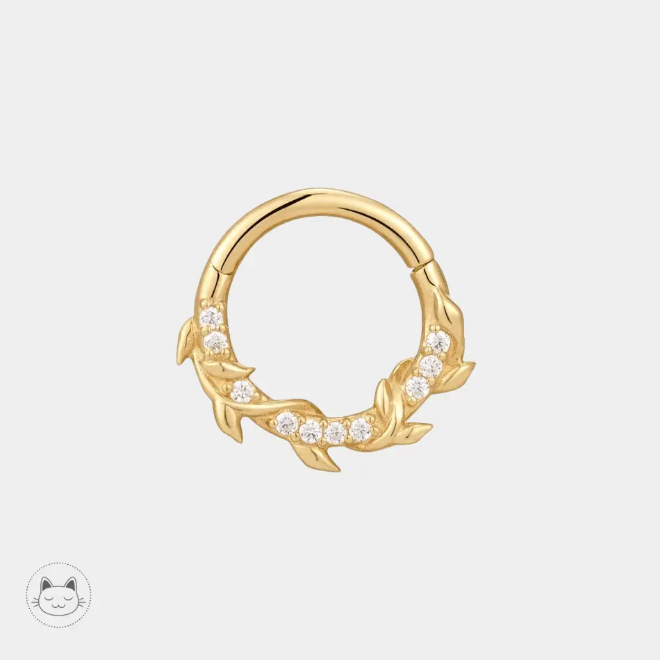 Buddha Jewelry - Wild Hearts - Or et Zircons blancs - Kawaii Place piercing