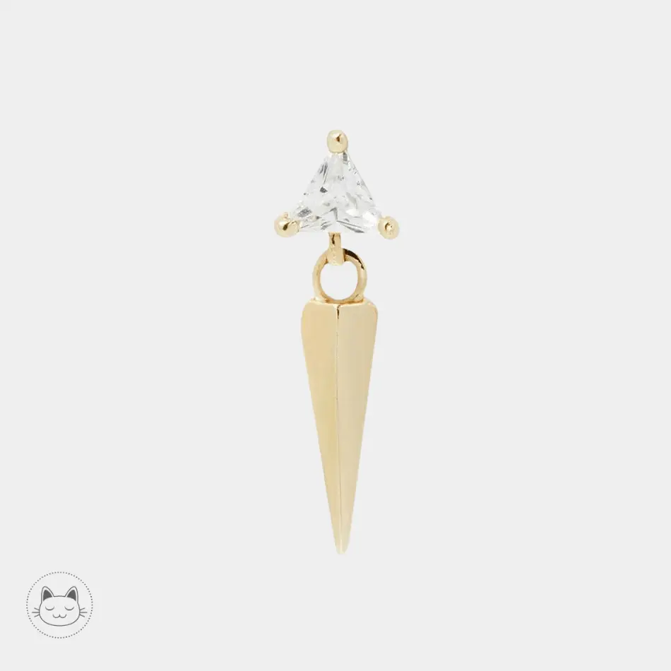 Buddha Jewelry - Saint - Or jaune et Zircon blanc - Kawaii Place piercing