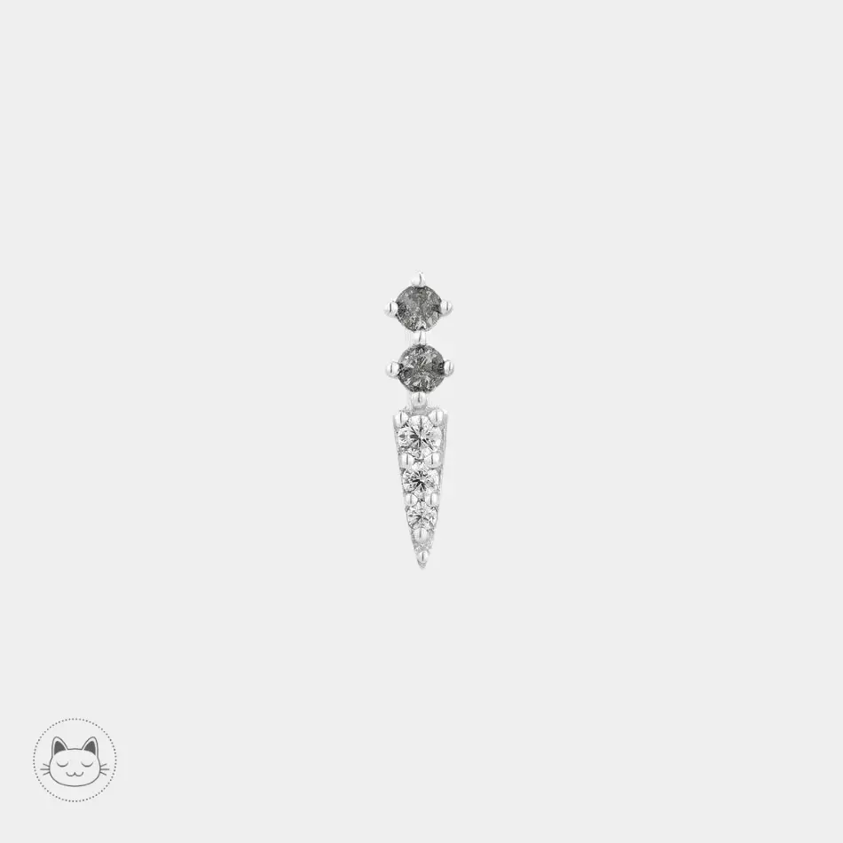 Buddha Jewelry - Activated - Diamants gris et Zircons blancs - Kawaii Place piercing