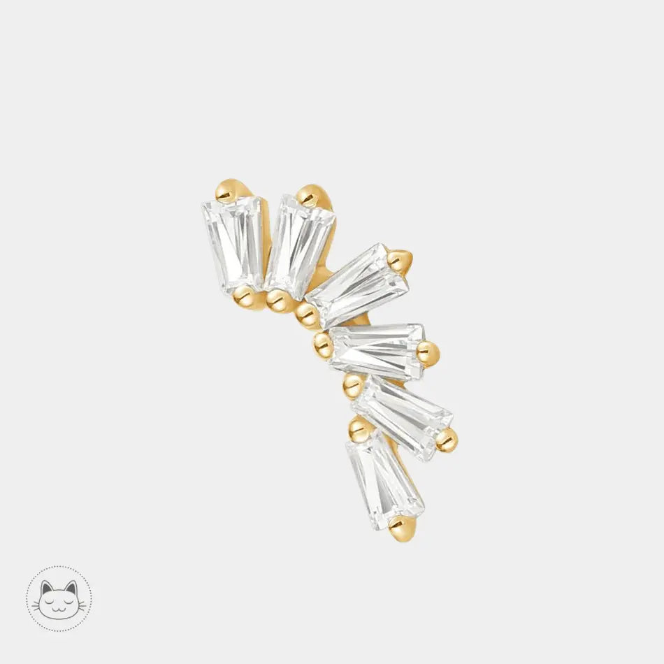 Buddha Jewelry - (Don't) Behave - Zircons blancs - Kawaii Place piercing