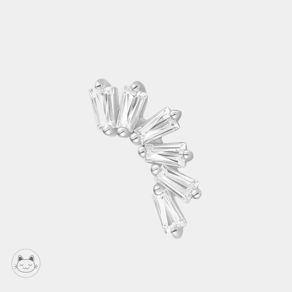 Buddha Jewelry - (Don't) Behave - Zircons blancs - Kawaii Place piercing