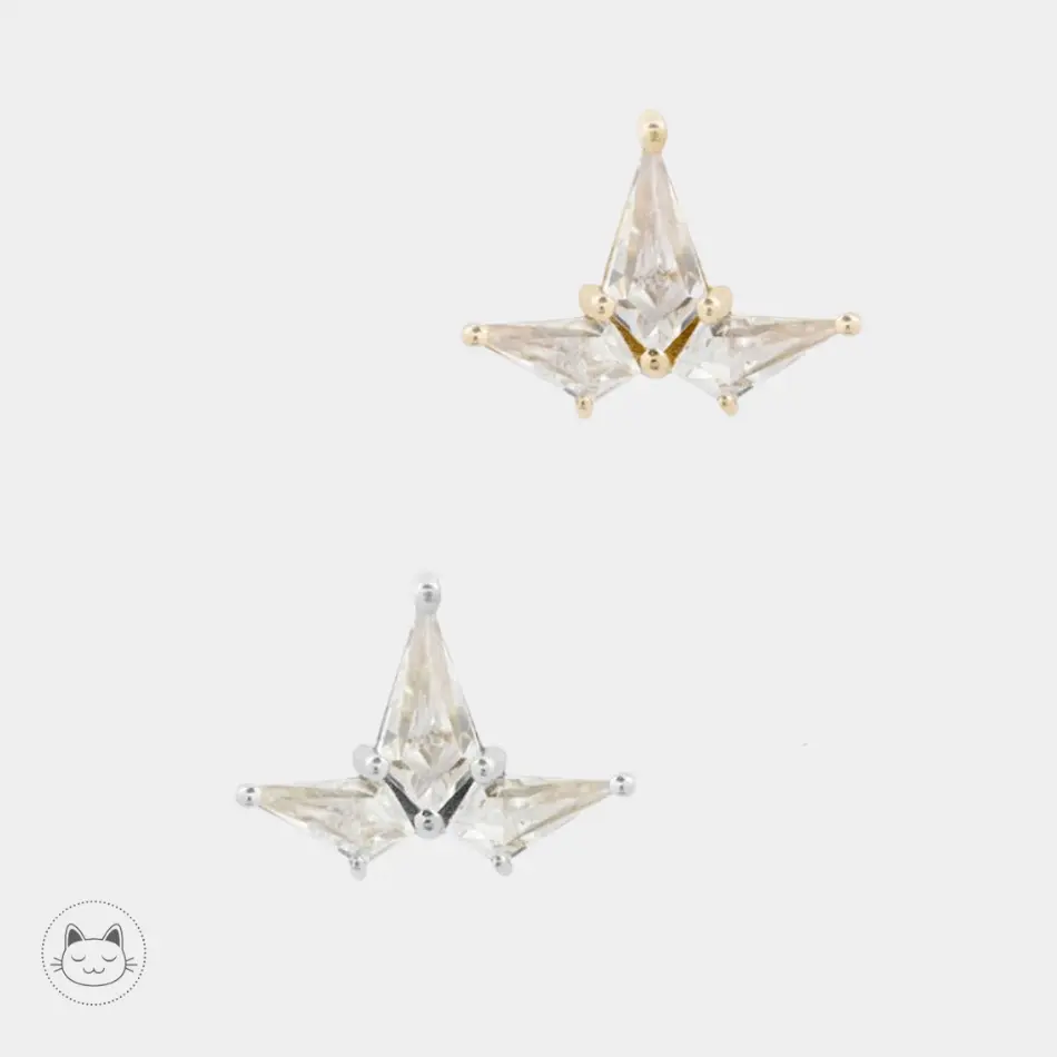 Buddha Jewelry - Volant - Zircons blancs - Kawaii Place piercing