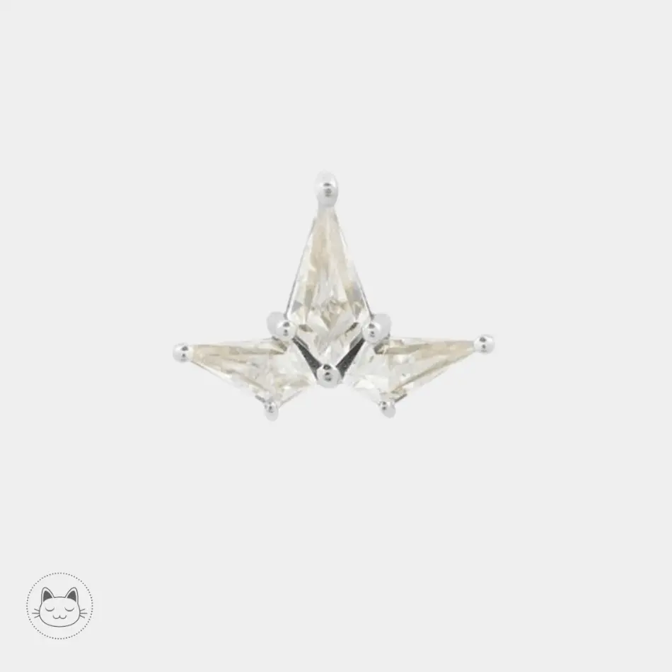 Buddha Jewelry - Volant - Zircons blancs - Kawaii Place piercing