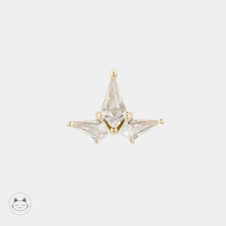 Buddha Jewelry - Volant - Zircons blancs - Kawaii Place piercing