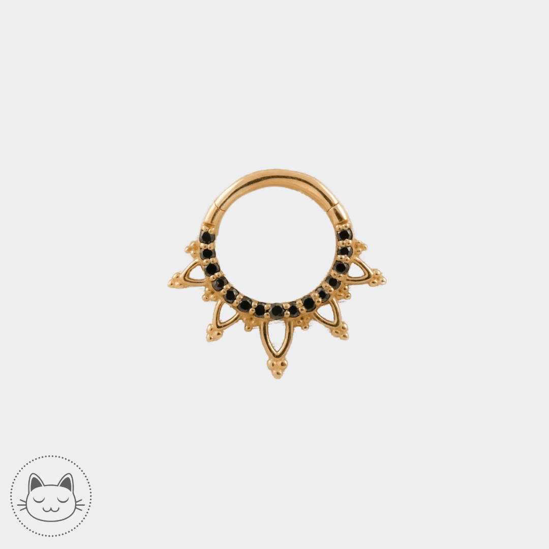 Naga Jewelry - Keystone - Diamants noirs - Kawaii Place piercing