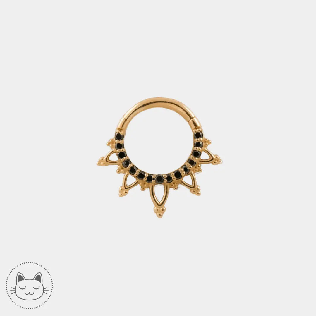Naga Jewelry - Keystone - Diamants noirs - Kawaii Place piercing