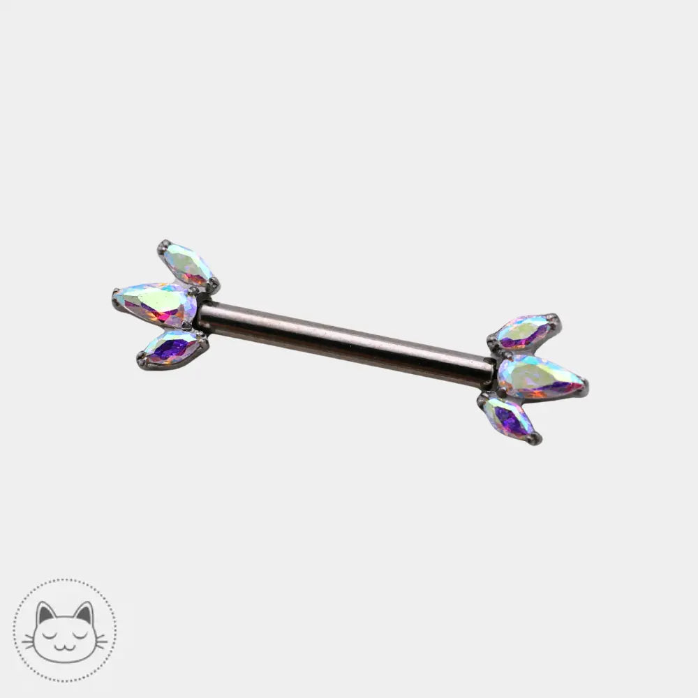 Piercing téton zircon aurora borealis Invictus