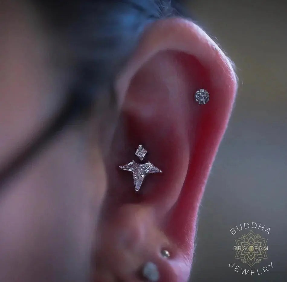 Buddha Jewelry - Volant - Zircons blancs - Kawaii Place piercing