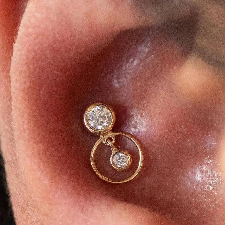 Buddha Jewelry - Warhol - Zircons Blanc - Kawaii Place piercing