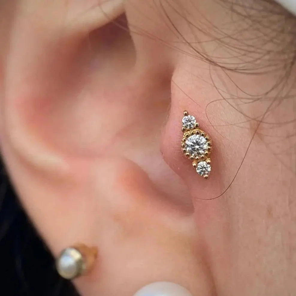 Buddha Jewelry - Lucien - Zircons Blanc - Kawaii Place piercing