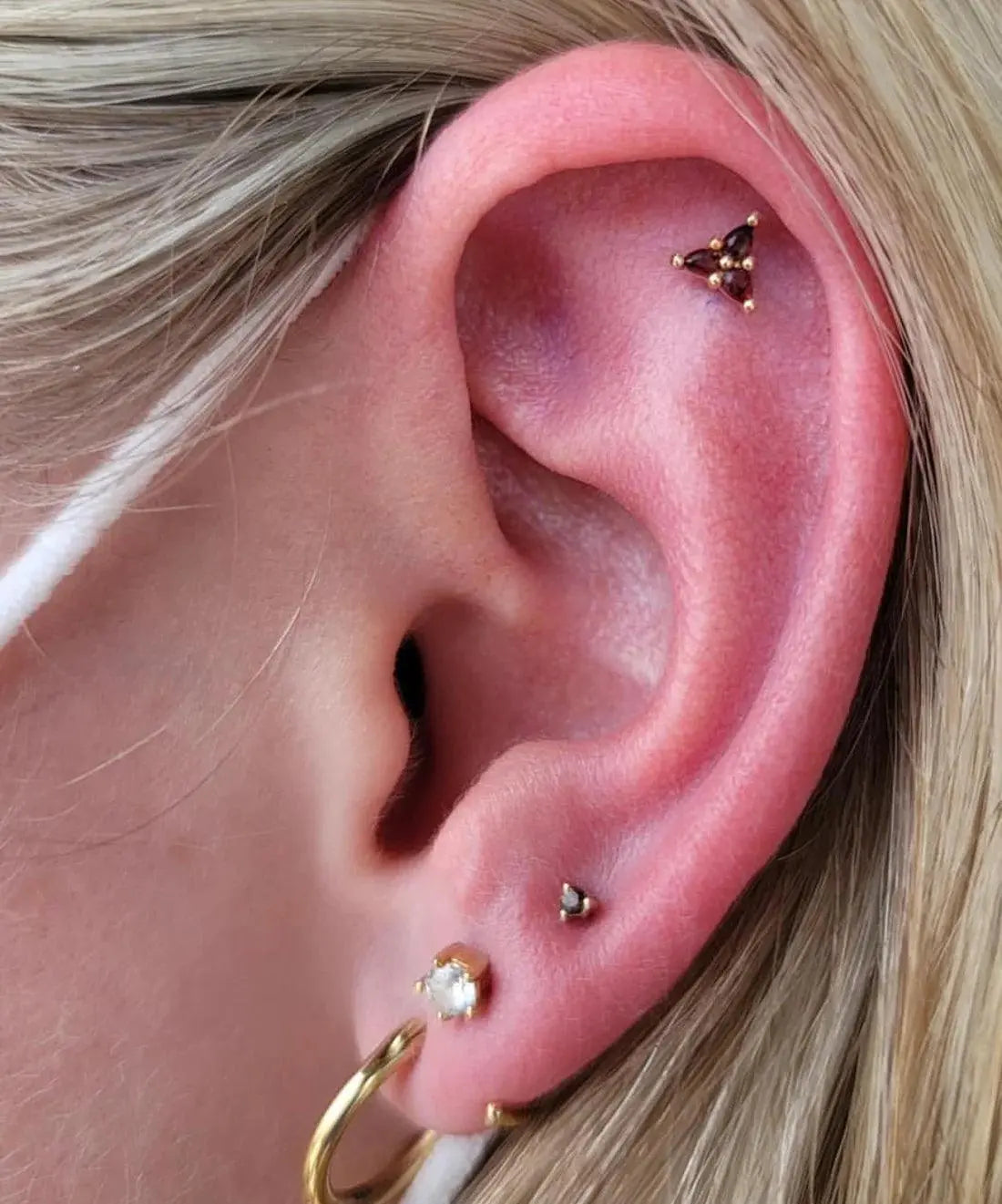 Buddha Jewelry - 3 Little Pears - Smoky Quartz - Kawaii Place piercing