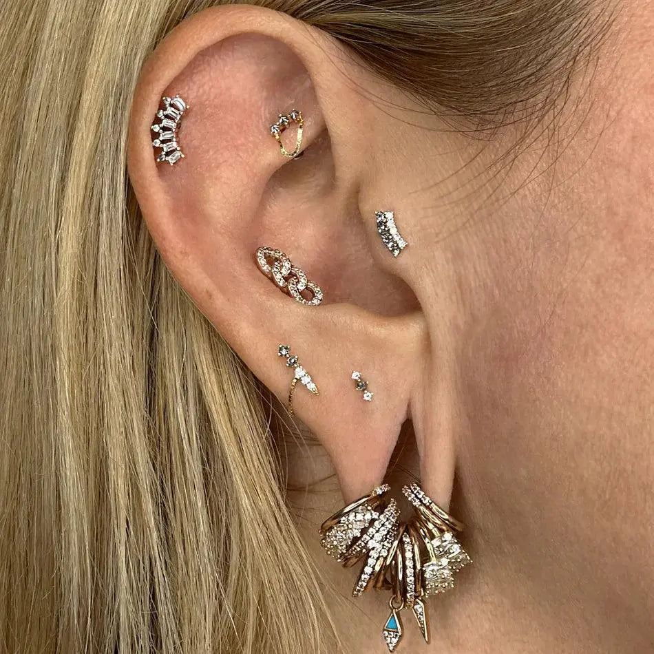 Buddha Jewelry - Activated - Diamants gris et Zircons blancs - Kawaii Place piercing