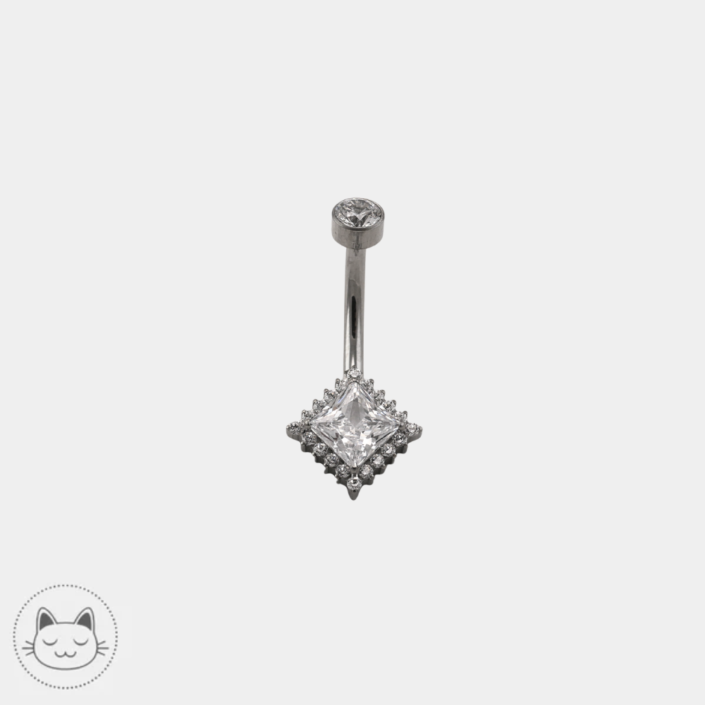 Piercing nombril Invictus en titane 1,6 x 10 mm