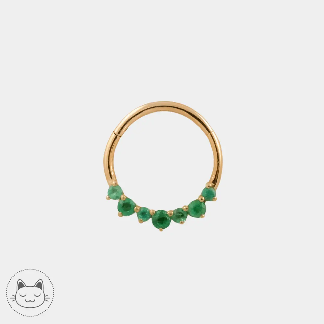 Naga Jewelry - Lady in the Prairie - Emeraudes - Kawaii Place piercing