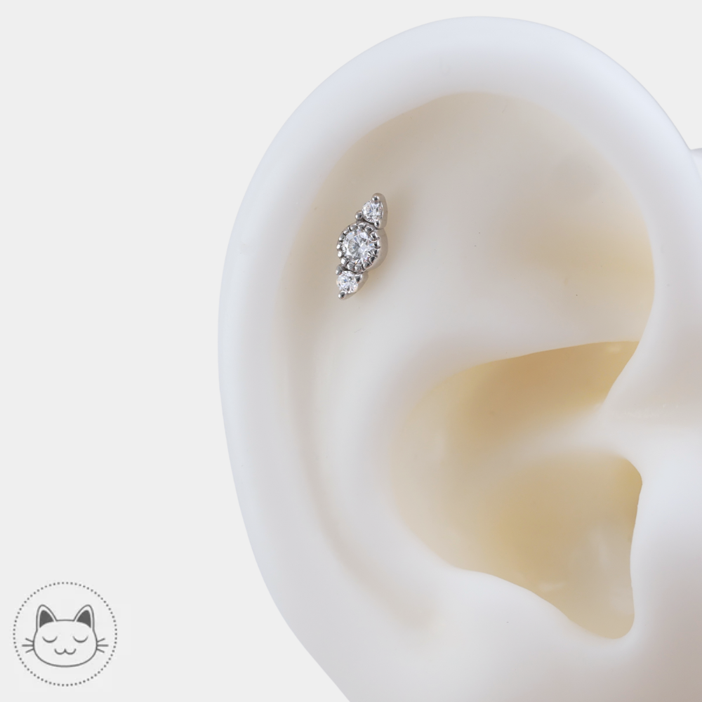 Bijou Lucien Buddha Jewelry en or jaune 14 carats avec zircons blancs