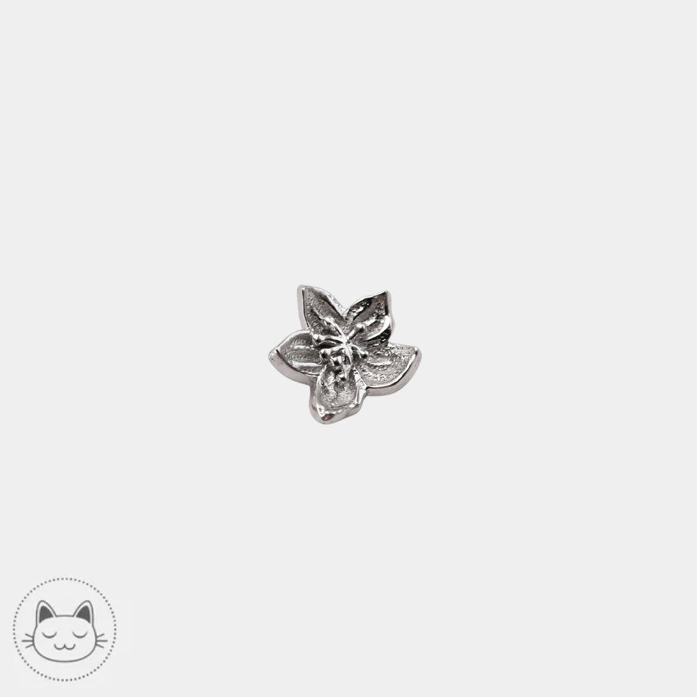 Bijou de piercing NAGA Flower en or blanc 14 carats