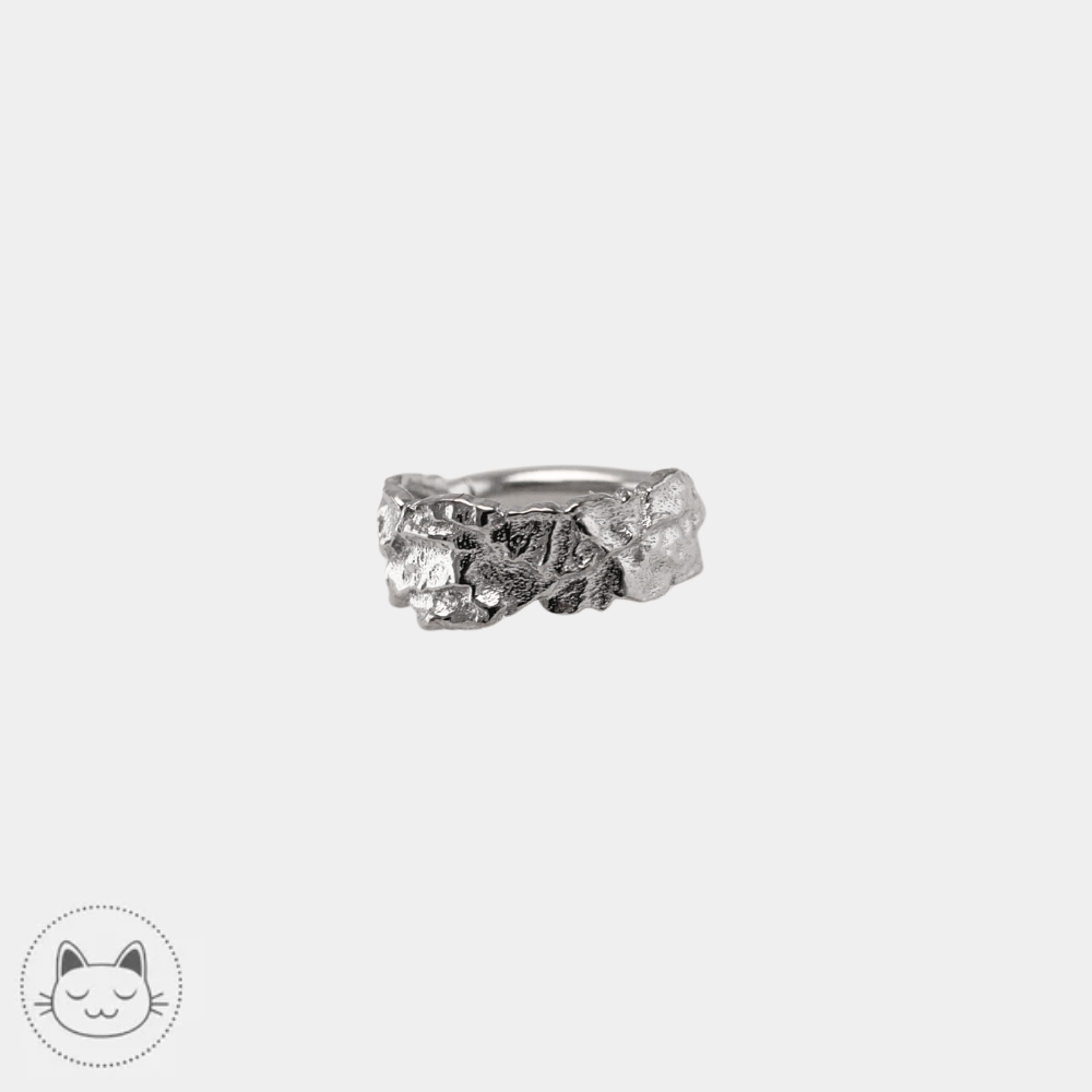 Anneau piercing NAGA Primitif or blanc 14K diamètre 6 mm