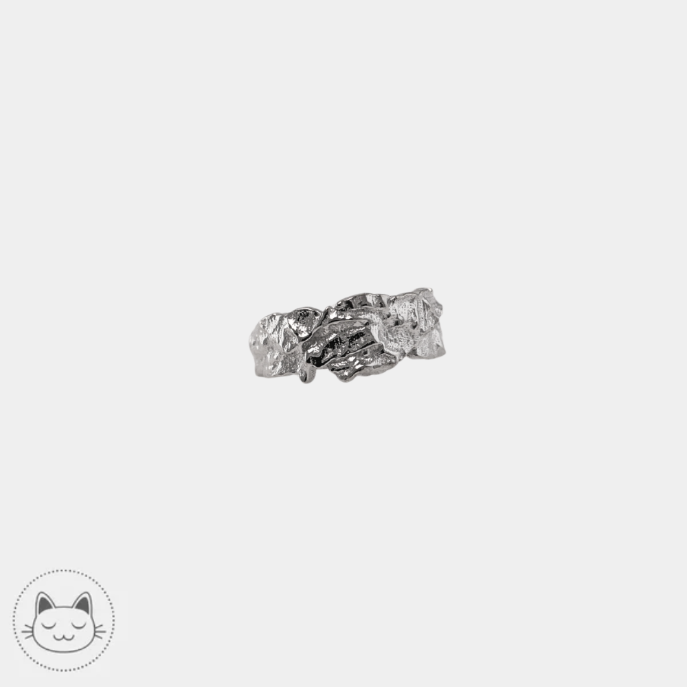 Anneau NAGA Primitif en or blanc 14 carats taille 16G