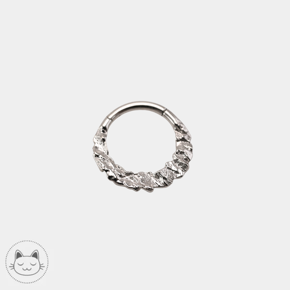 Bijou anneau NAGA Raw en or blanc 14K