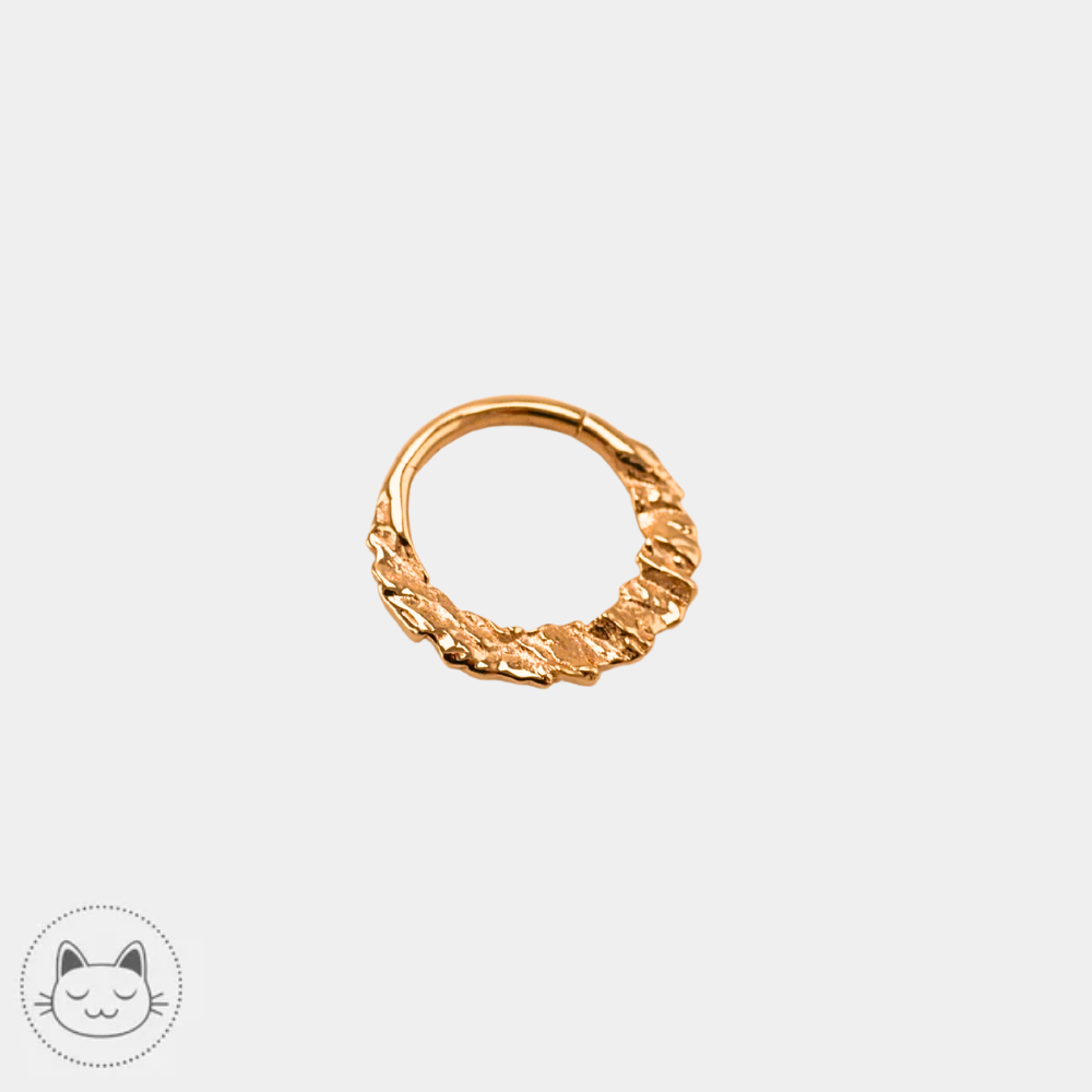 Bijou anneau NAGA Raw en or jaune 14K