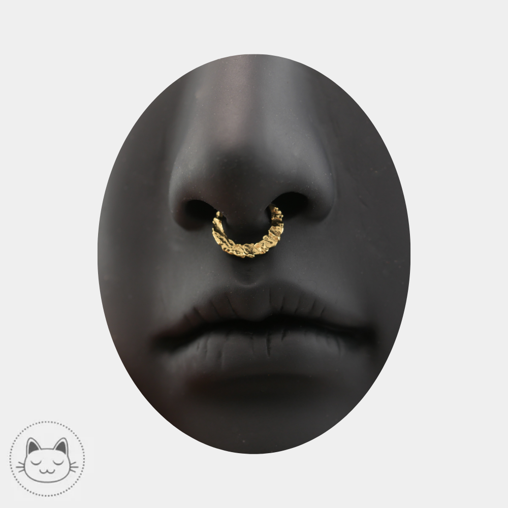 Bijou de piercing NAGA Raw en or jaune 14 carats