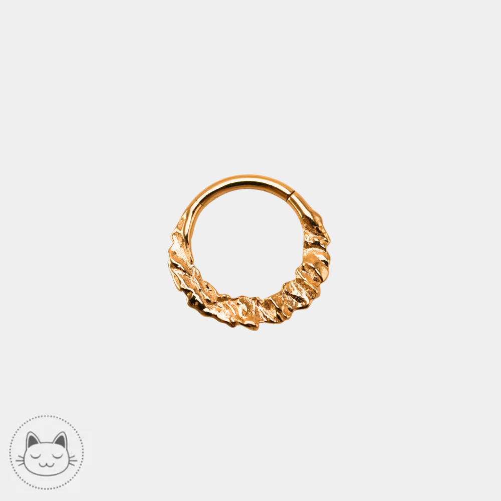 Anneau piercing NAGA Raw en or jaune 14 carats