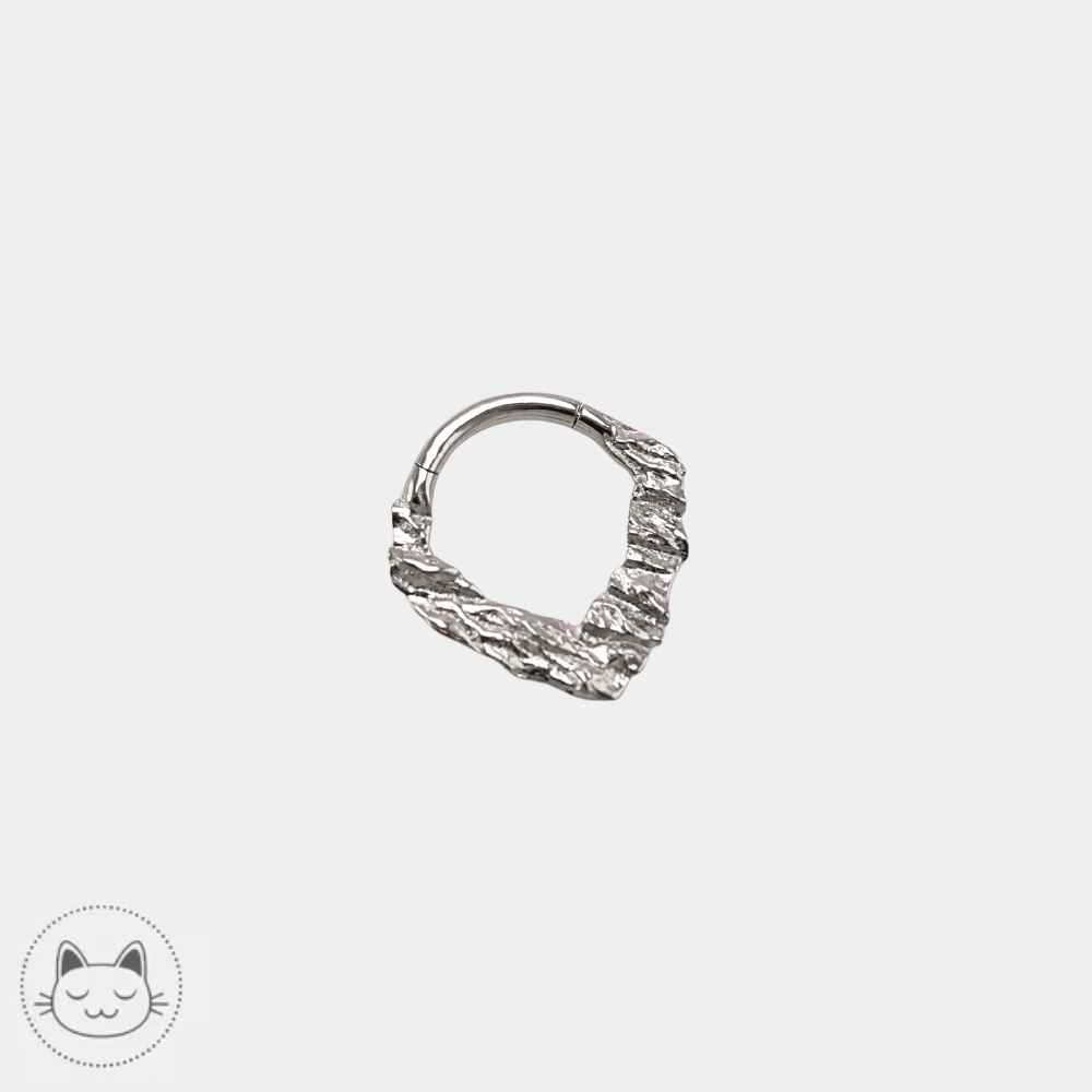 Bijou anneau NAGA Rustique en or blanc 14K