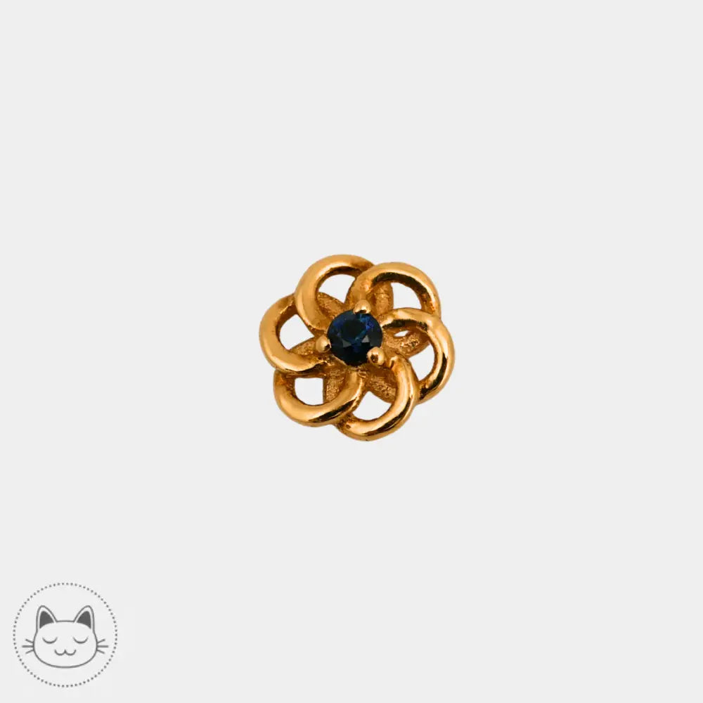 bijou naga attraction saphir or 14k pour piercing