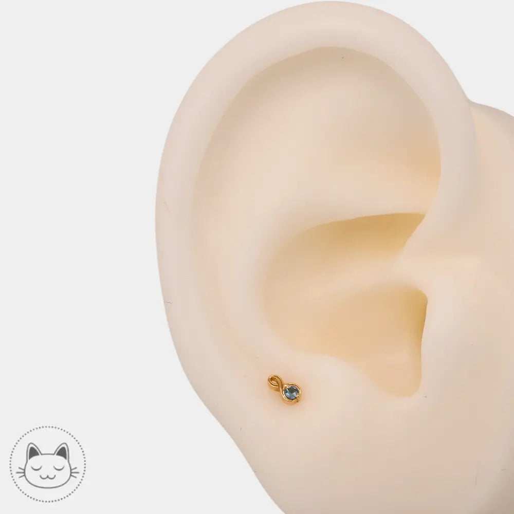 Cabochon Naga Jewelry or jaune saphir bleu 4,5 mm