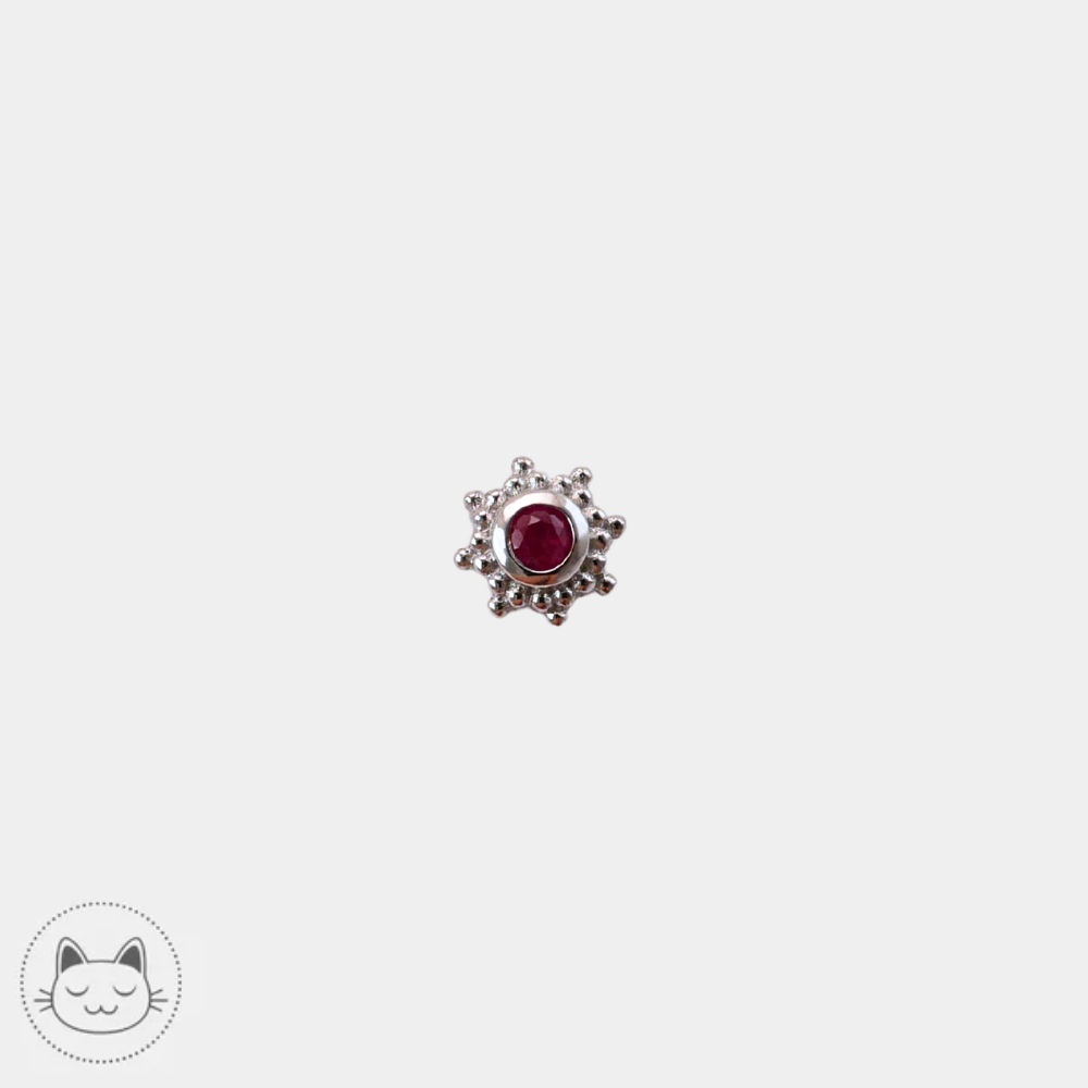 Bijou piercing or 14 carats rubis Naga Galileo