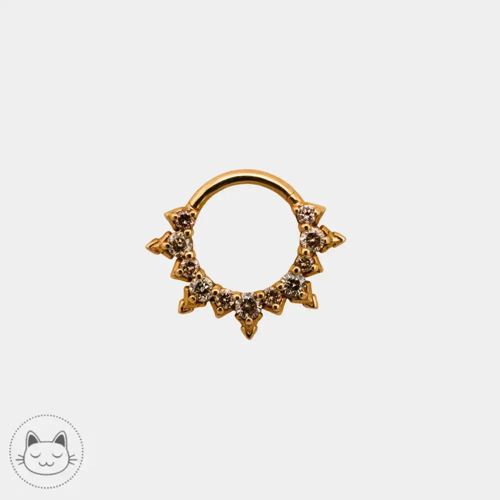 Clicker or 14 carats diamant blanc Naga Jewelry