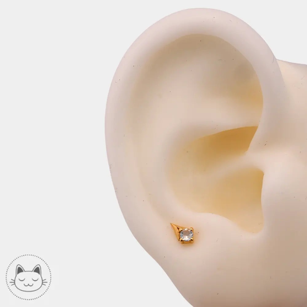 Naga Tenor Rainbow Moonstone or jaune pour piercing