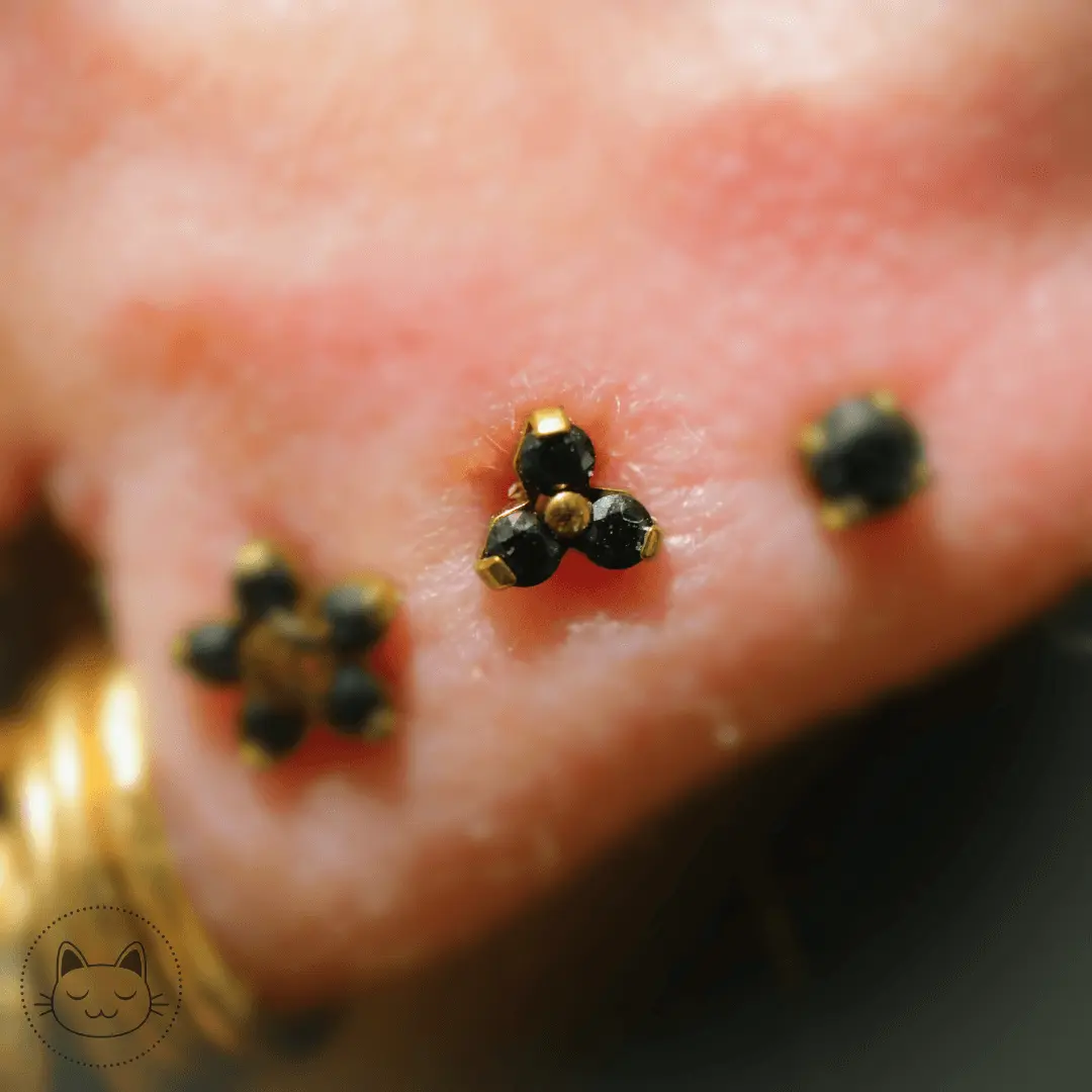 NeoMetal - Trinité - Zircon Noir - Kawaii Place piercing