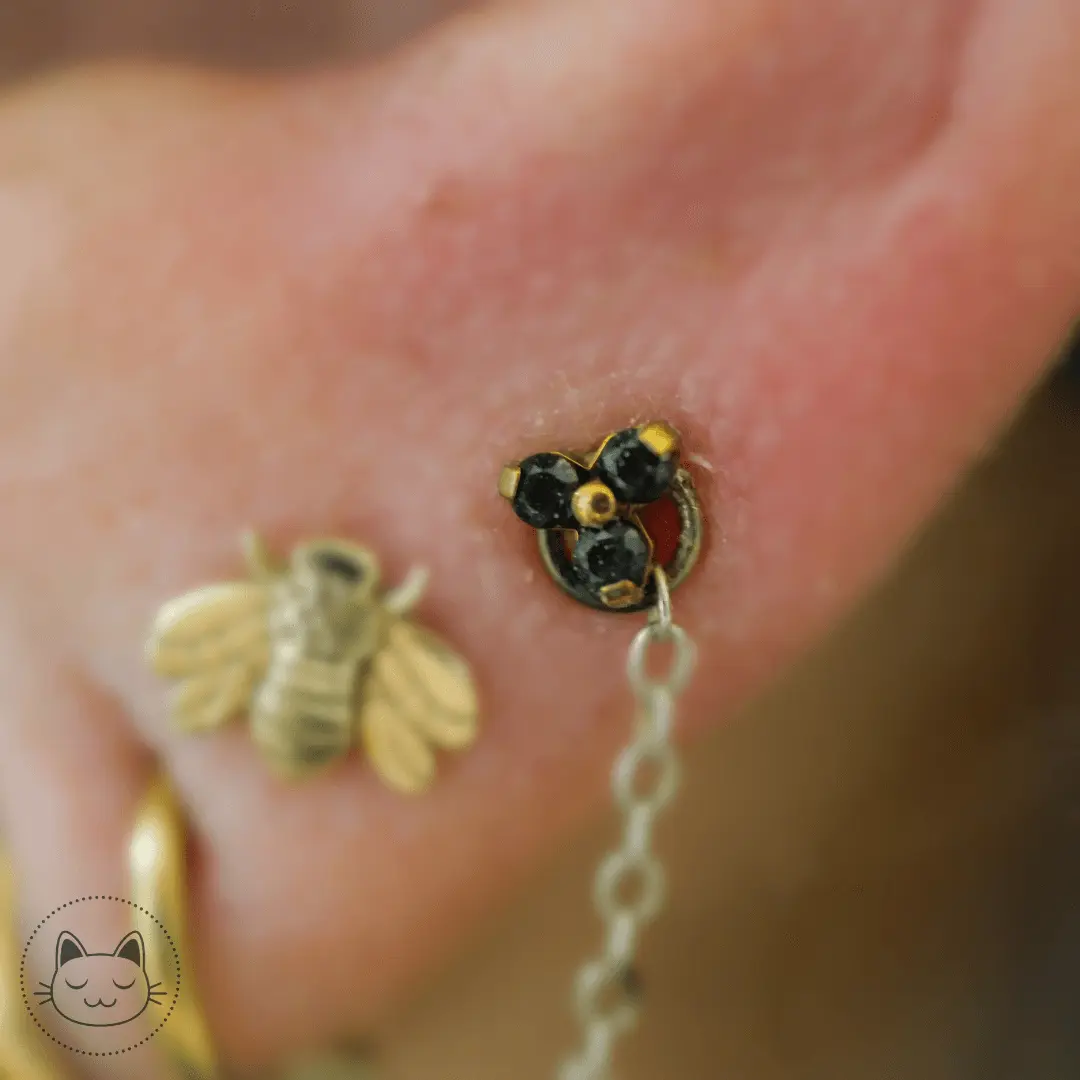 NeoMetal - Trinité - Zircon Noir - Kawaii Place piercing