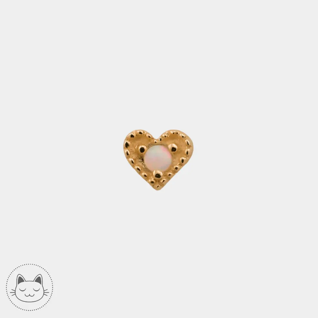 BVLA - Small Heart Harlequin- Opale blanche. - Kawaii Place piercing